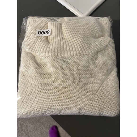 Talbots Womens Cream Cotton Wool Blend Turtleneck Oversized Sweater Sz:XL - Picture 7 of 7